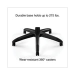 Vortex Bonded Leather Gaming Chair, Supports Up to 301 lbs, 17.9" to 21.6" Seat Height, Blue/Black, Black Base