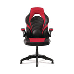 Vortex Bonded Leather Gaming Chair, Supports Up to 301 lbs, 17.9" to 21.6" Seat Height, Red/Black Back, Black Base