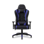 Vartan Bonded Leather Gaming Chair, Supports Up to 275 lbs, Blue/Black Seat, Blue/Black Back, Black Base