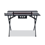 Vizon Gaming Desk with Raised Monitor Platform and Six-Color LED Lighting Strip, 47.2" x 26.6" x 35", Black