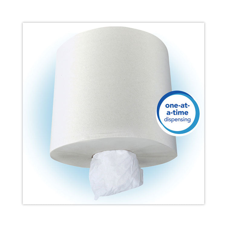 Essential Roll Center-Pull Towels, 1-Ply, 8 x 12, White, 700/Roll, 6 Rolls/Carton