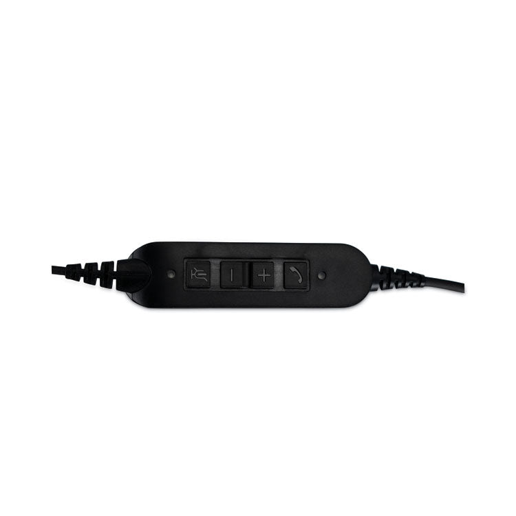 HS-WD-USB-1 Monaural Over The Head Headset, Black