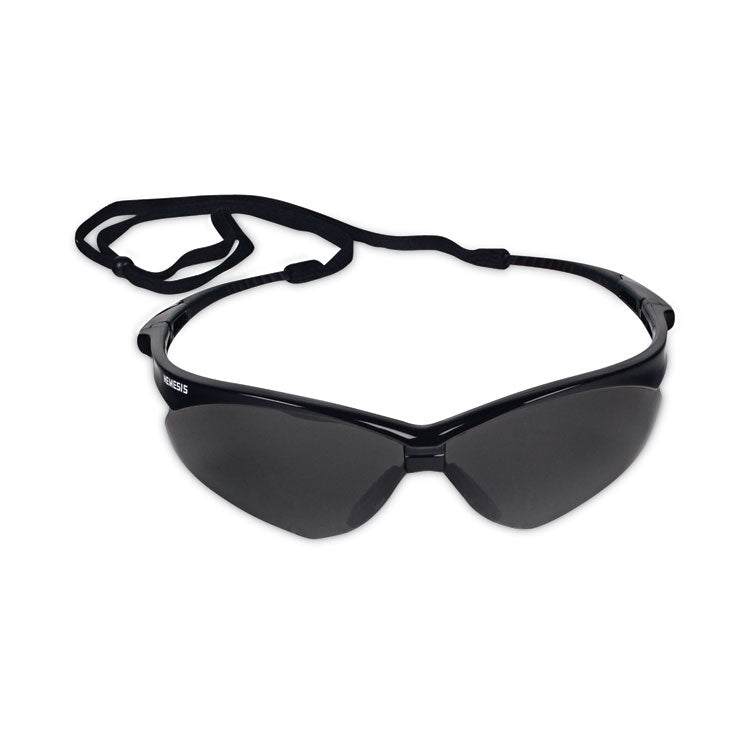V30 Nemesis Safety Glasses, Black Frame, Smoke Anti-Fog Lens