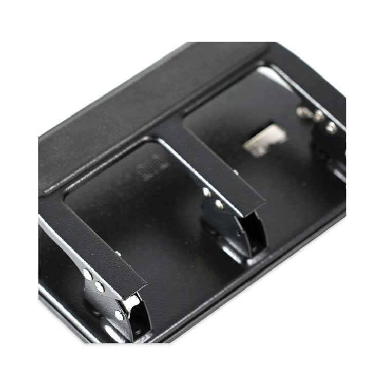 40-Sheet Three-Hole Punch With Padded Handle, 9/32" Holes, Black