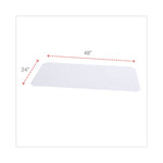 Shelf Liners For Wire Shelving, Clear Plastic, 48w X 24d, 4/pack