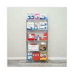 Residential Wire Shelving, Five-Shelf, 36w X 14d X 72h, Silver