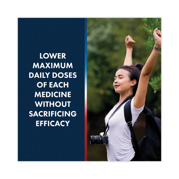 Dual Action with Acetaminophen and Ibuprofen Caplets, 50 Packets of 2 Caplets