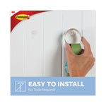 Mini Hooks, Small, Plastic, Clear, 0.5 lb Capacity,  30 Hooks and 32 Strips/Pack