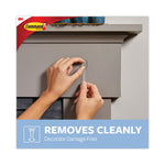 Mini Hooks, Small, Plastic, Clear, 0.5 lb Capacity,  30 Hooks and 32 Strips/Pack