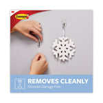 Small Wire Hooks, Small, Plastic/Metal, Clear, 0.5 lb Capacity, Clear, 15 Hooks and 20 Strips/Pack