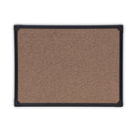 Tech Cork Board, 23.62" x 17.71", Brown Surface, Black Aluminum Frame