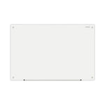 Frameless Glass Marker Board, 36" x 24", White Surface