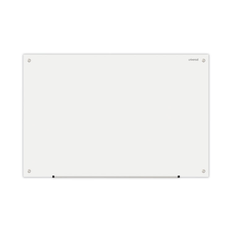 Frameless Glass Marker Board, 36" x 24", White Surface