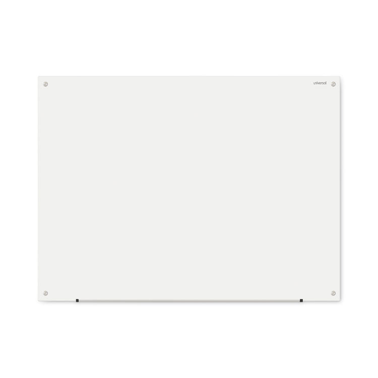 Frameless Glass Marker Board, 48" x 36", White Surface