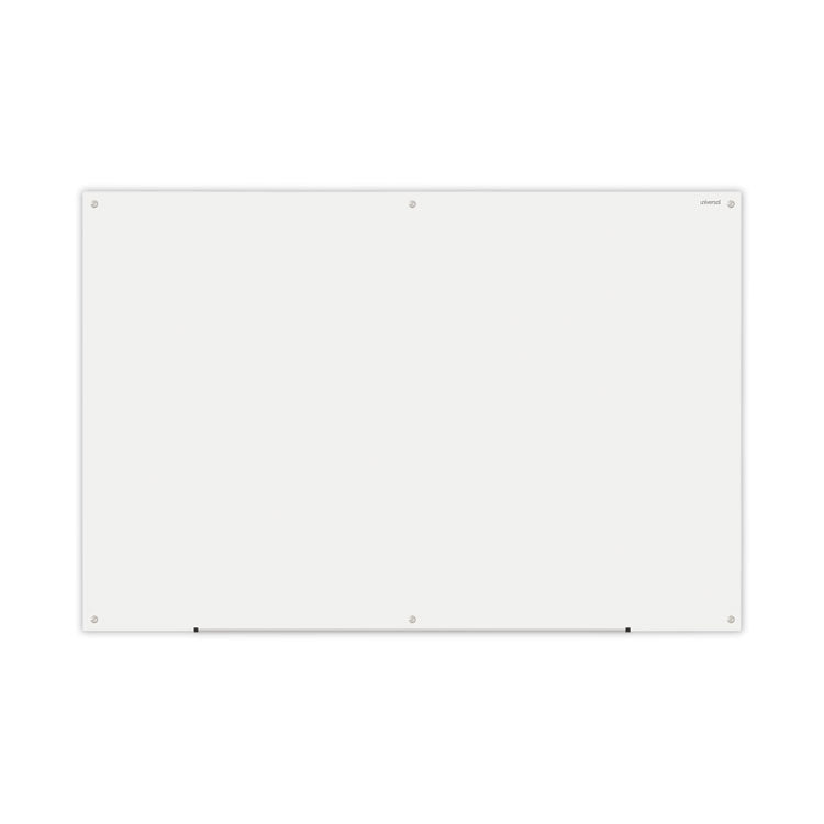 Frameless Glass Marker Board, 72" x 48", White Surface