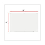 Frameless Glass Marker Board, 72" x 48", White Surface