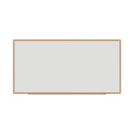 Deluxe Melamine Dry Erase Board, 96" x 48", White Surface, Oak Finished Fiberboard (MDF) Frame