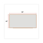 Deluxe Melamine Dry Erase Board, 96" x 48", White Surface, Oak Finished Fiberboard (MDF) Frame