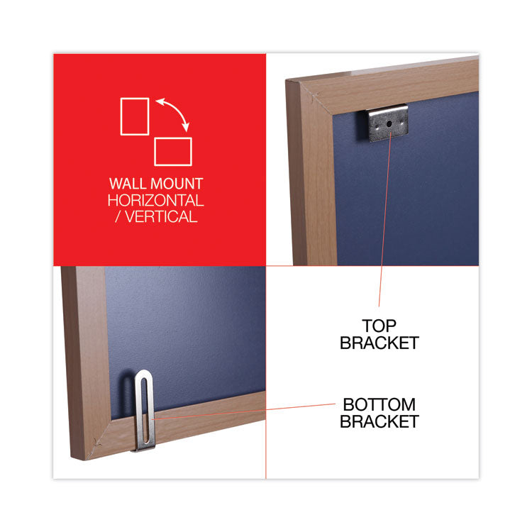 Deluxe Melamine Dry Erase Board, 96" x 48", White Surface, Oak Finished Fiberboard (MDF) Frame