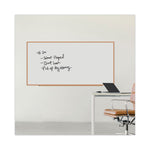 Deluxe Melamine Dry Erase Board, 96" x 48", White Surface, Oak Finished Fiberboard (MDF) Frame