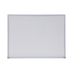 Melamine Dry Erase Board with Aluminum Frame, 24" x 18", White Surface, Anodized Aluminum Frame