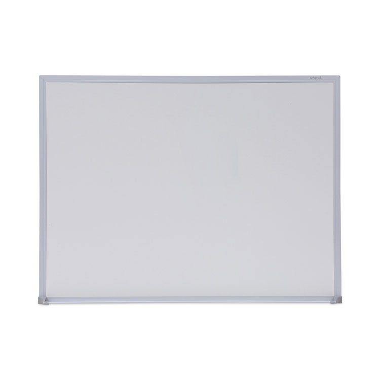 Melamine Dry Erase Board with Aluminum Frame, 24" x 18", White Surface, Anodized Aluminum Frame