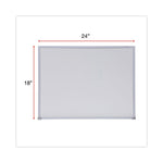 Melamine Dry Erase Board with Aluminum Frame, 24" x 18", White Surface, Anodized Aluminum Frame