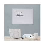 Melamine Dry Erase Board with Aluminum Frame, 24" x 18", White Surface, Anodized Aluminum Frame