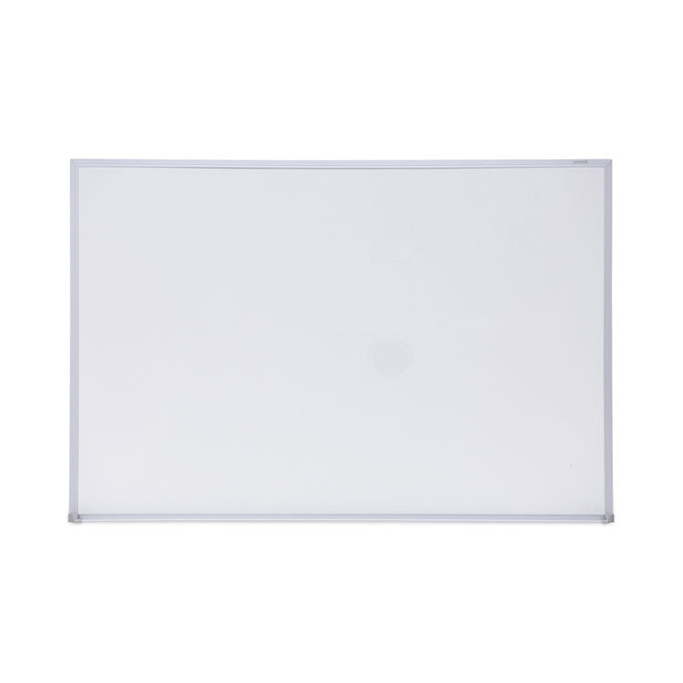 Melamine Dry Erase Board with Aluminum Frame, 36" x 24", White Surface, Anodized Aluminum Frame