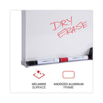 Melamine Dry Erase Board with Aluminum Frame, 36" x 24", White Surface, Anodized Aluminum Frame