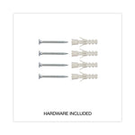 Melamine Dry Erase Board with Aluminum Frame, 36" x 24", White Surface, Anodized Aluminum Frame