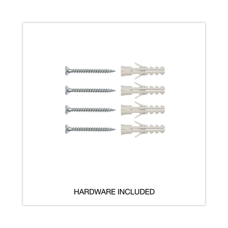 Melamine Dry Erase Board with Aluminum Frame, 36" x 24", White Surface, Anodized Aluminum Frame
