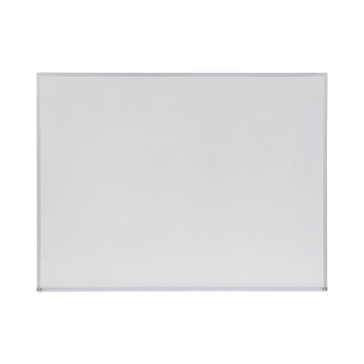 Melamine Dry Erase Board with Aluminum Frame, 48" x 36", White Surface, Anodized Aluminum Frame