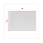 Melamine Dry Erase Board with Aluminum Frame, 48" x 36", White Surface, Anodized Aluminum Frame