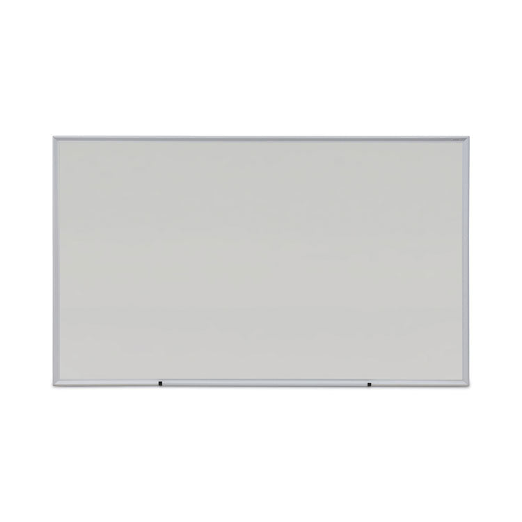 Deluxe Melamine Dry Erase Board, 60" x 36", White Surface, Anodized Aluminum Frame