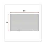 Deluxe Melamine Dry Erase Board, 60" x 36", White Surface, Anodized Aluminum Frame