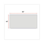 Deluxe Melamine Dry Erase Board, 96" x 48", White Surface, Anodized Aluminum Frame