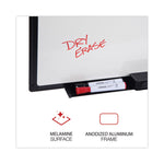 Design Series Deluxe Dry Erase Board, 36" x 24", White Surface, Black Anodized Aluminum Frame
