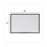 Design Series Deluxe Dry Erase Board, 36" x 24", White Surface, Black Anodized Aluminum Frame