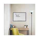 Design Series Deluxe Dry Erase Board, 36" x 24", White Surface, Black Anodized Aluminum Frame