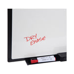 Design Series Deluxe Dry Erase Board, 36" x 24", White Surface, Black Anodized Aluminum Frame