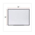 Design Series Deluxe Dry Erase Board, 48" x 36", White Surface, Black Anodized Aluminum Frame