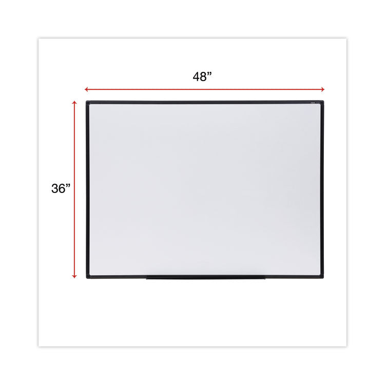 Design Series Deluxe Dry Erase Board, 48" x 36", White Surface, Black Anodized Aluminum Frame