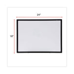 Design Series Deluxe Dry Erase Board, 24" x 18", White Surface, Black Anodized Aluminum Frame