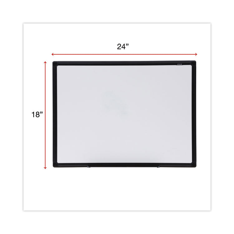 Design Series Deluxe Dry Erase Board, 24" x 18", White Surface, Black Anodized Aluminum Frame