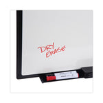 Design Series Deluxe Dry Erase Board, 24" x 18", White Surface, Black Anodized Aluminum Frame