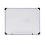 Modern Melamine Dry Erase Board with Aluminum Frame, 24" x 18", White Surface, Satin Aluminum Frame