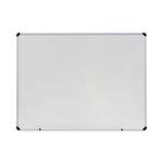 Modern Melamine Dry Erase Board with Aluminum Frame, 48" x 36", White Surface, Satin Aluminum Frame