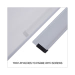 Modern Melamine Dry Erase Board with Aluminum Frame, 48" x 36", White Surface, Satin Aluminum Frame