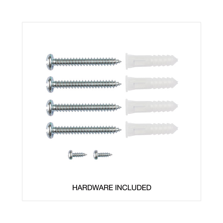 Modern Melamine Dry Erase Board with Aluminum Frame, 48" x 36", White Surface, Satin Aluminum Frame